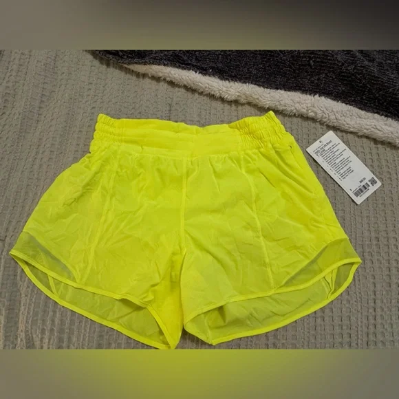 lululemon athletica Neon Yellow Athletic Shorts - Picture 2 of 3